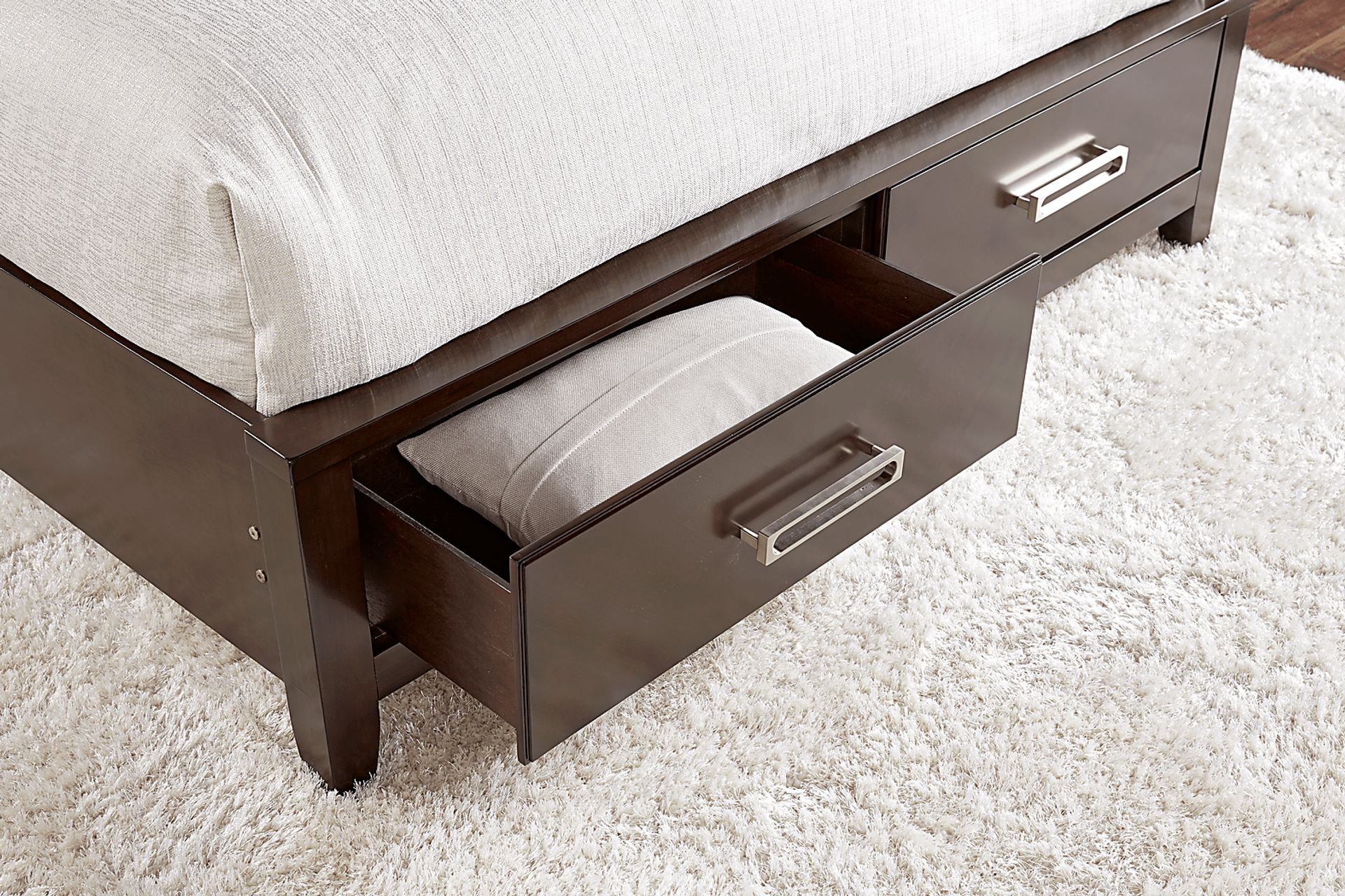 Bellissimo Java 3 Pc Queen Sleigh Bed with 2 Drawer Storage - Image 3