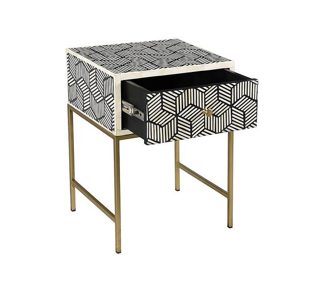 Bellsor Black Nightstand - Thumbnail - Image 3
