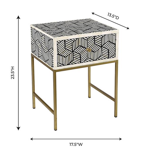 Bellsor Black Nightstand - Thumbnail - Image 7