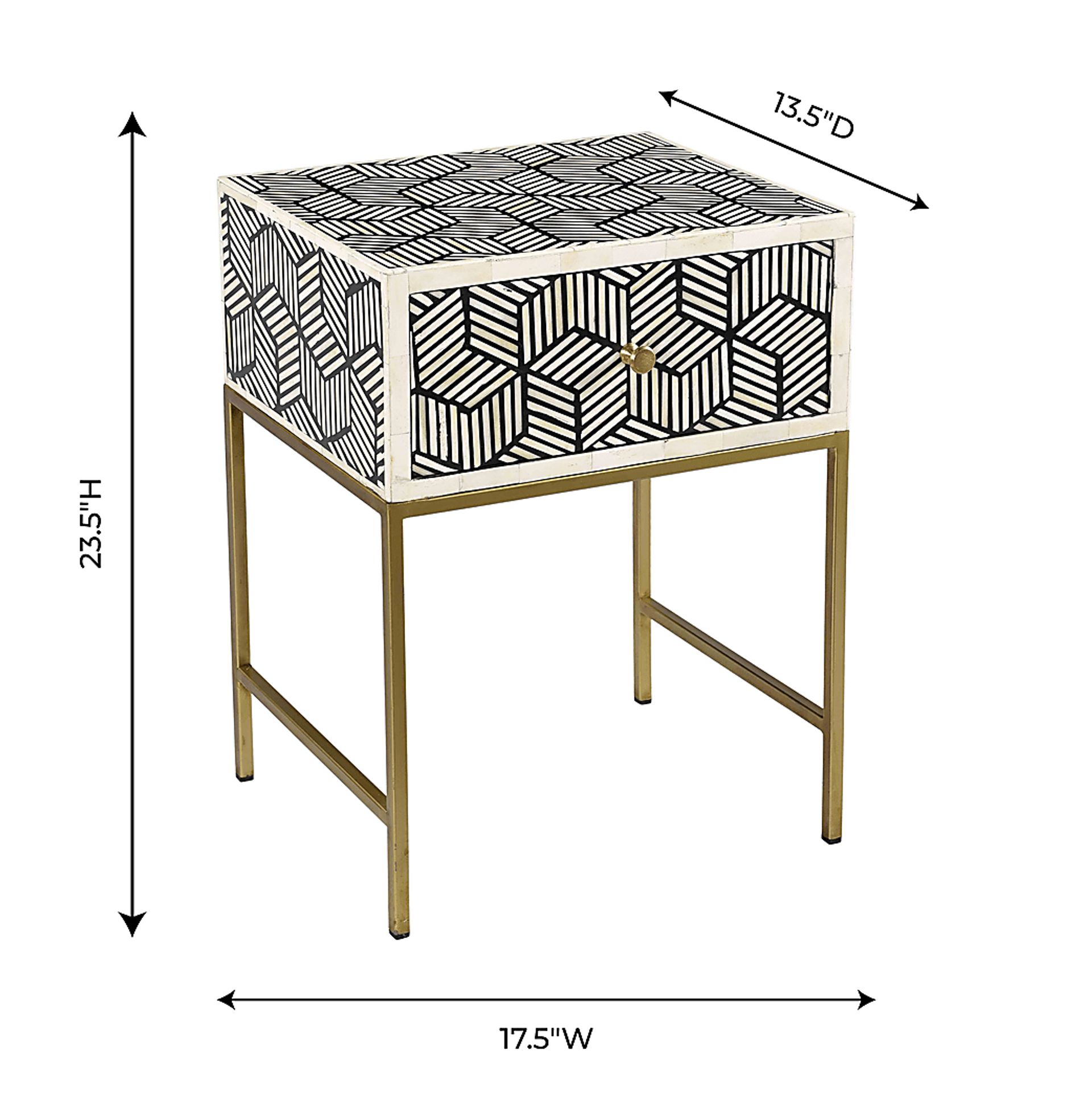 Bellsor Black Nightstand - Image 7
