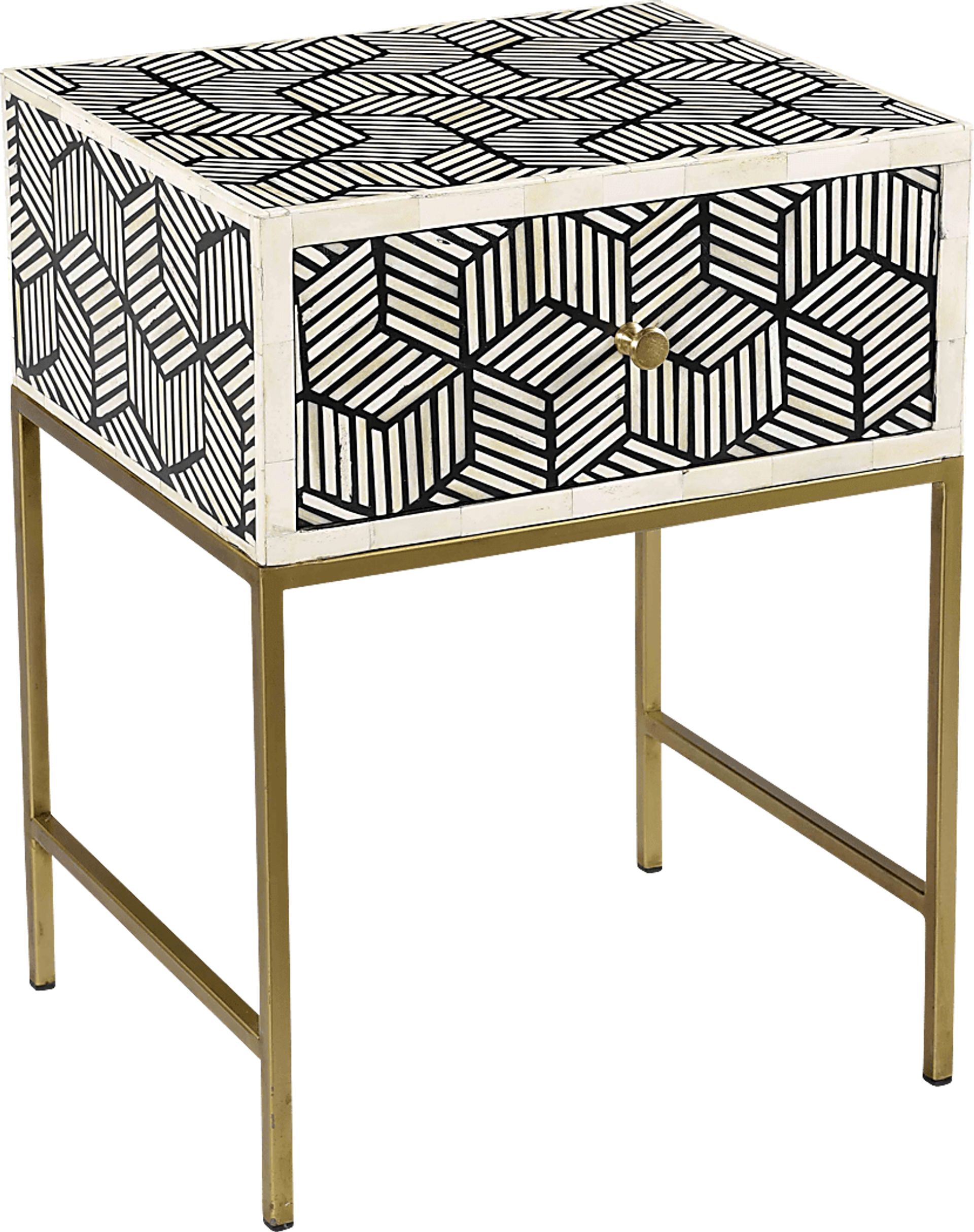 Bellsor Black Nightstand - Image 1