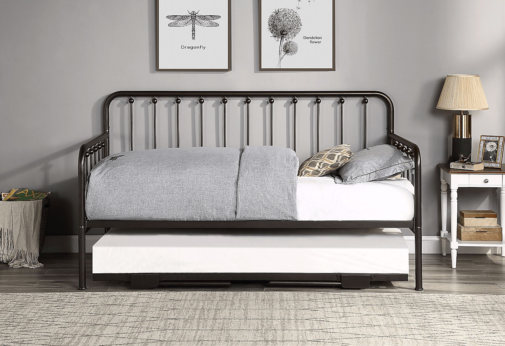 Belltone Bronze Daybed with Lift Up Trundle - Image 3