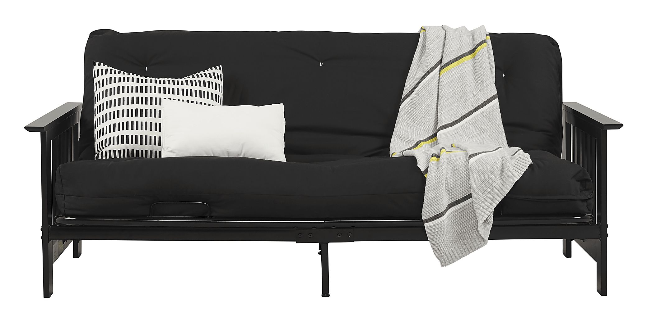 Kids Bellwood Black Futon with Futon Mattress Rooms To Go