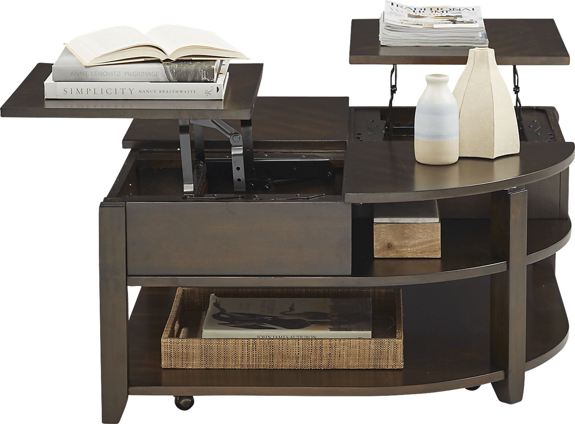 Belman Brown Lift-Top Cocktail Table - Image 2