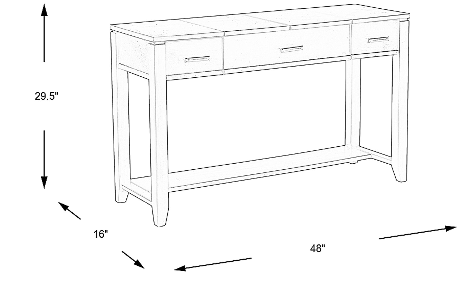 Dimension Image. Please refer to the Dimension Tab on this page for dimension details.