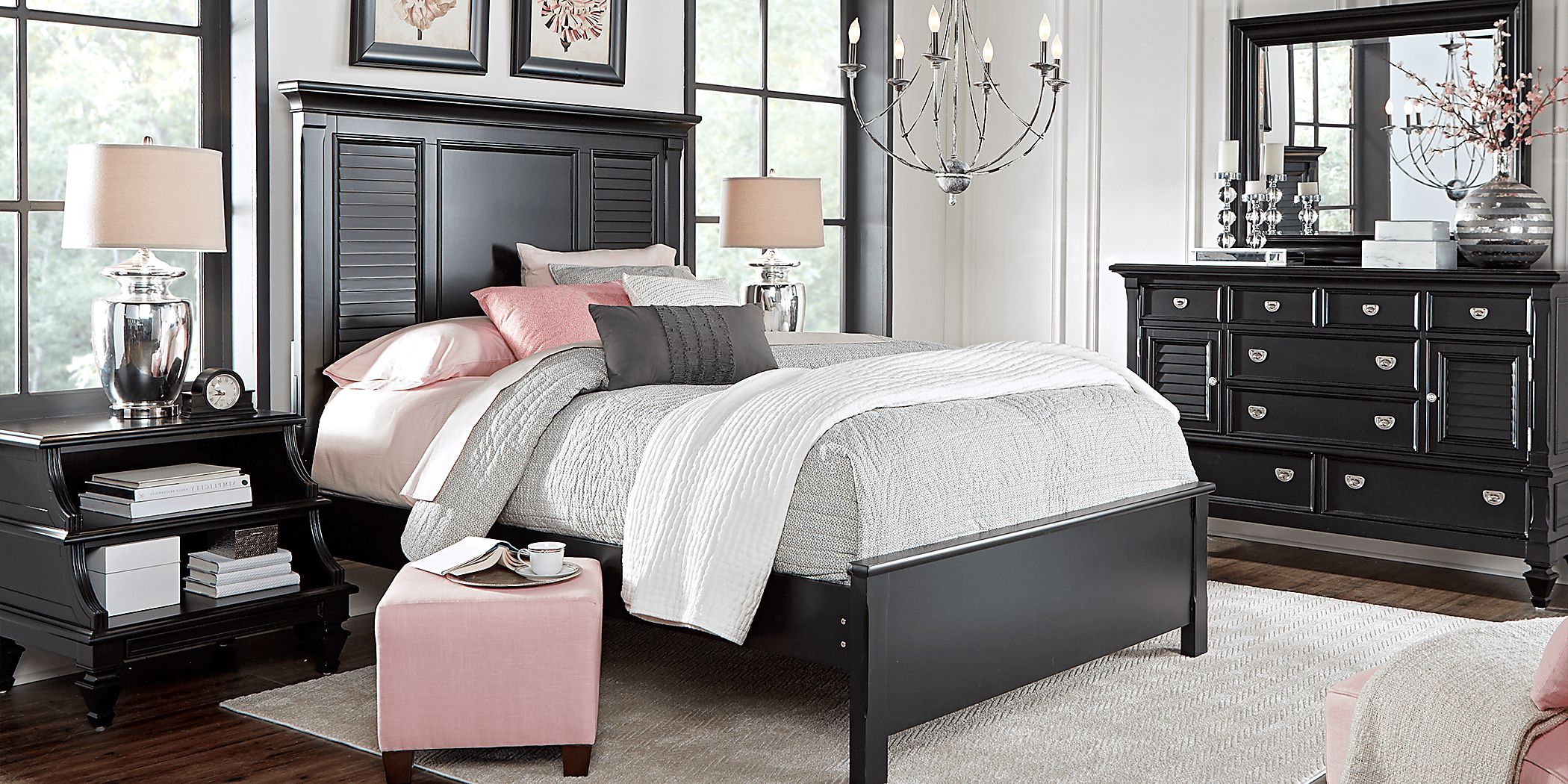 Belmar 7 Pc Black Black Colors Queen Bedroom Set