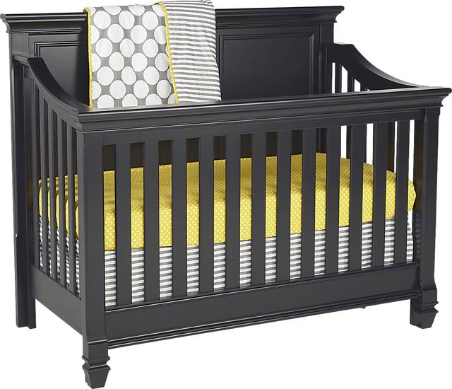 Belmar Black Crib with Toddler & Conversion Rails - Thumbnail - Image 1
