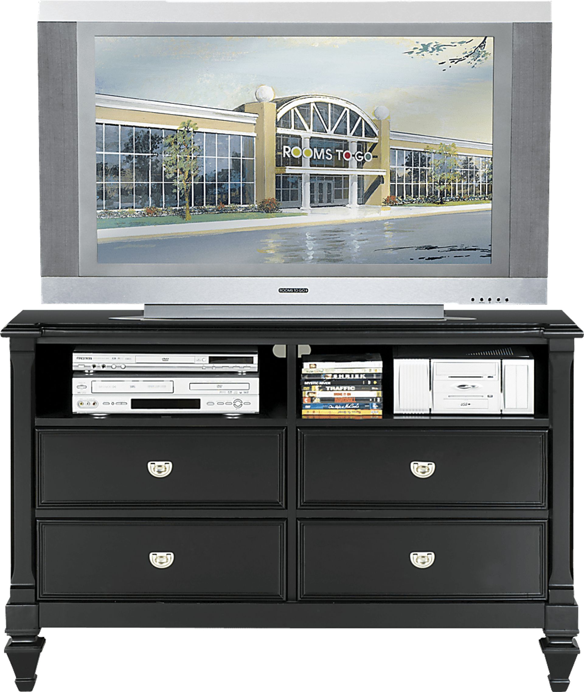 Belmar Black Media Chest - Image 1