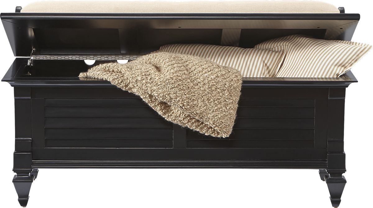 Belmar Black Black,Colors Storage Bench | Rooms to Go