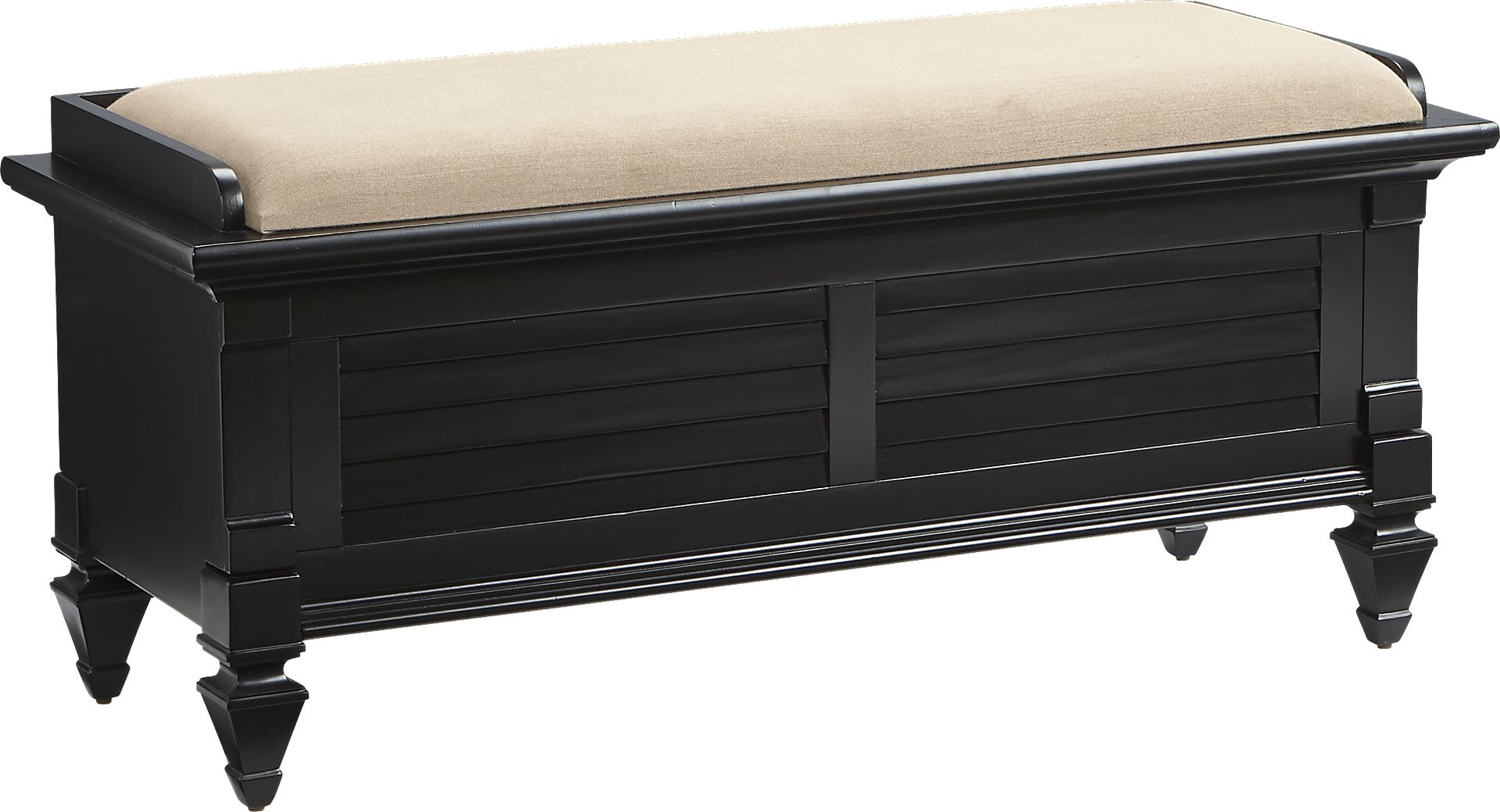 Belmar Black Storage Bench - Image 1