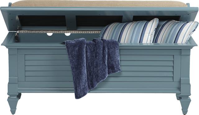 Belmar Blue Storage Bench - Thumbnail - Image 2