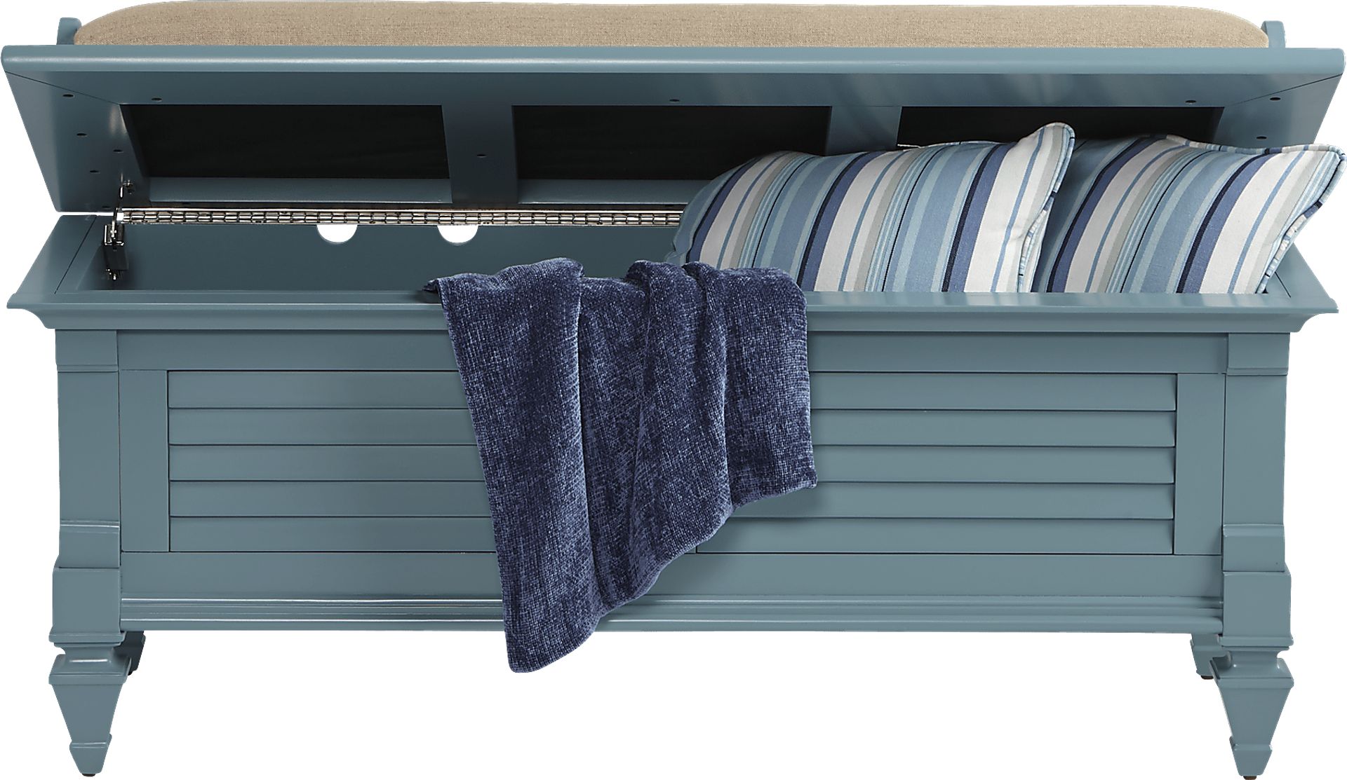 Belmar Blue Storage Bench - Image 2