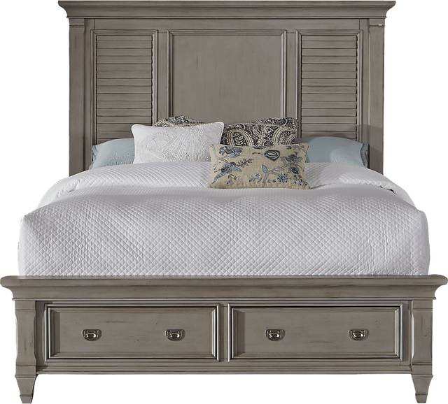 Belmar Gray 3 Pc King Panel Bed with Storage - Thumbnail - Image 1