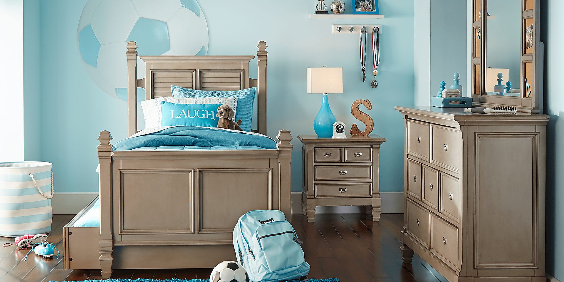 Kids Belmar Gray 5 Pc Twin Poster Bedroom - Image 1