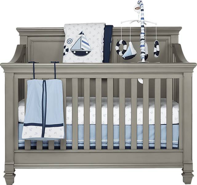 Belmar Gray Crib with Toddler & Conversion Rails - Thumbnail - Image 2