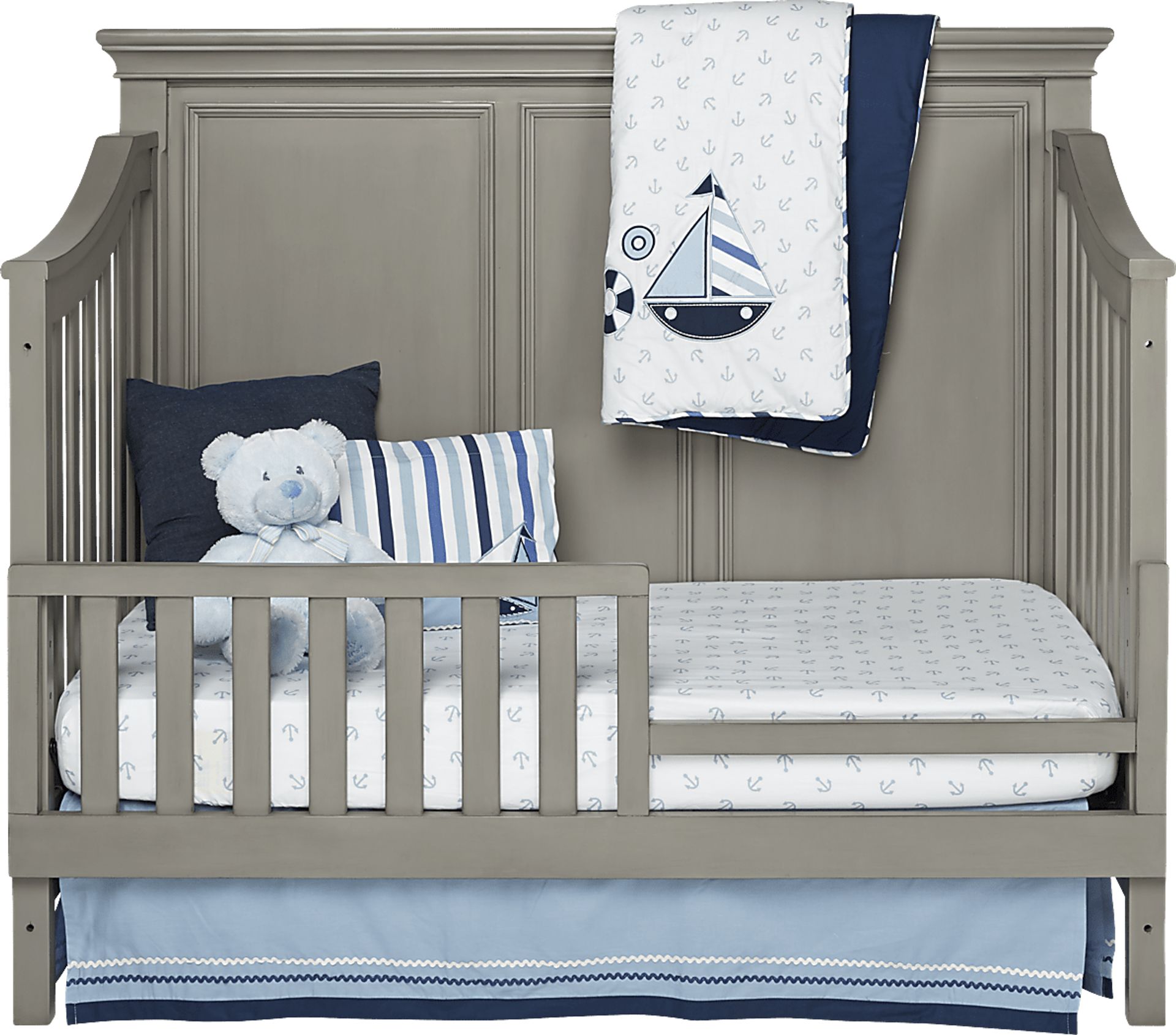 Belmar Gray Crib with Toddler & Conversion Rails - Image 4