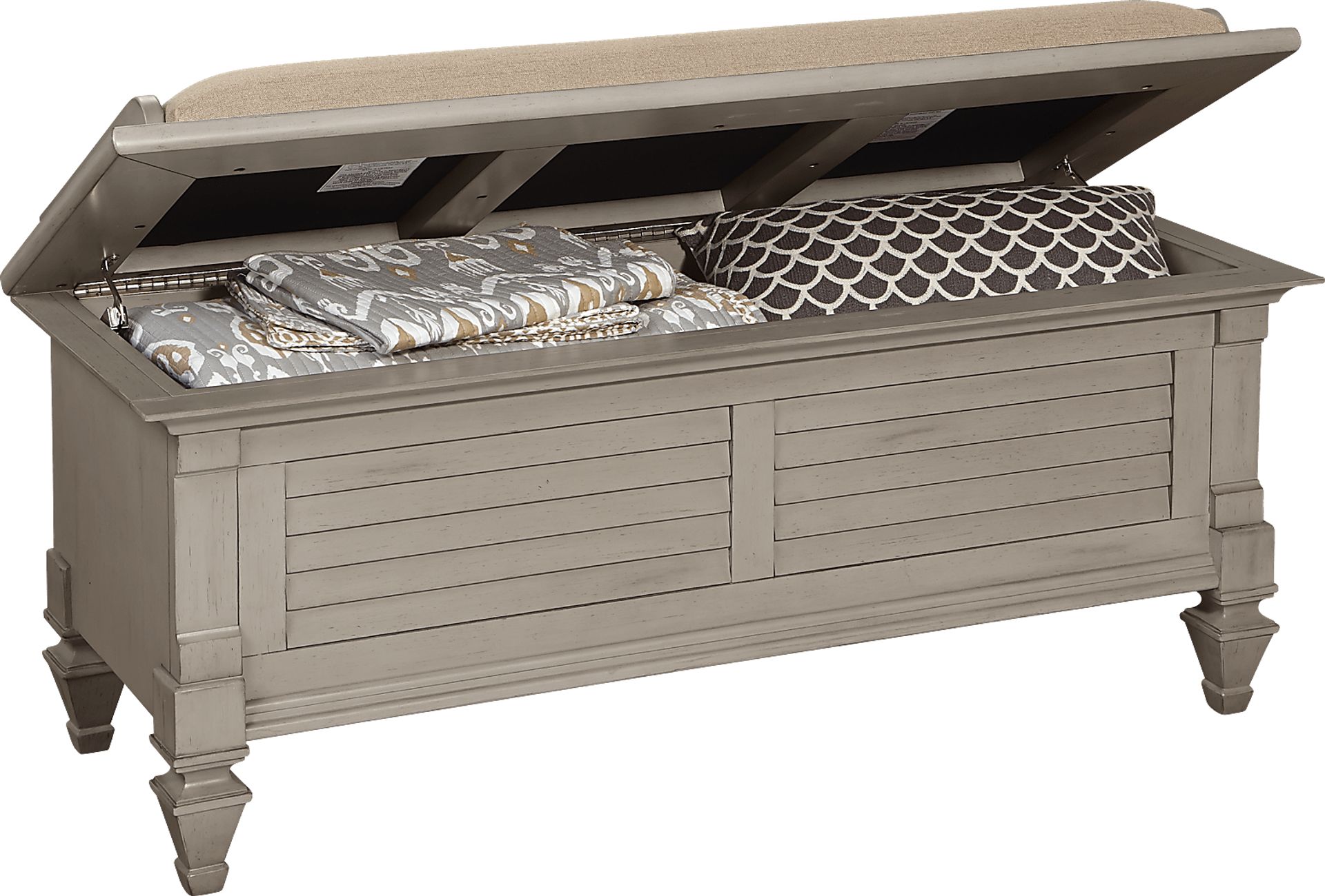 Belmar Gray Storage Bench - Image 2