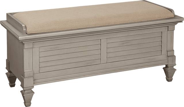 Belmar Gray Storage Bench - Thumbnail - Image 1