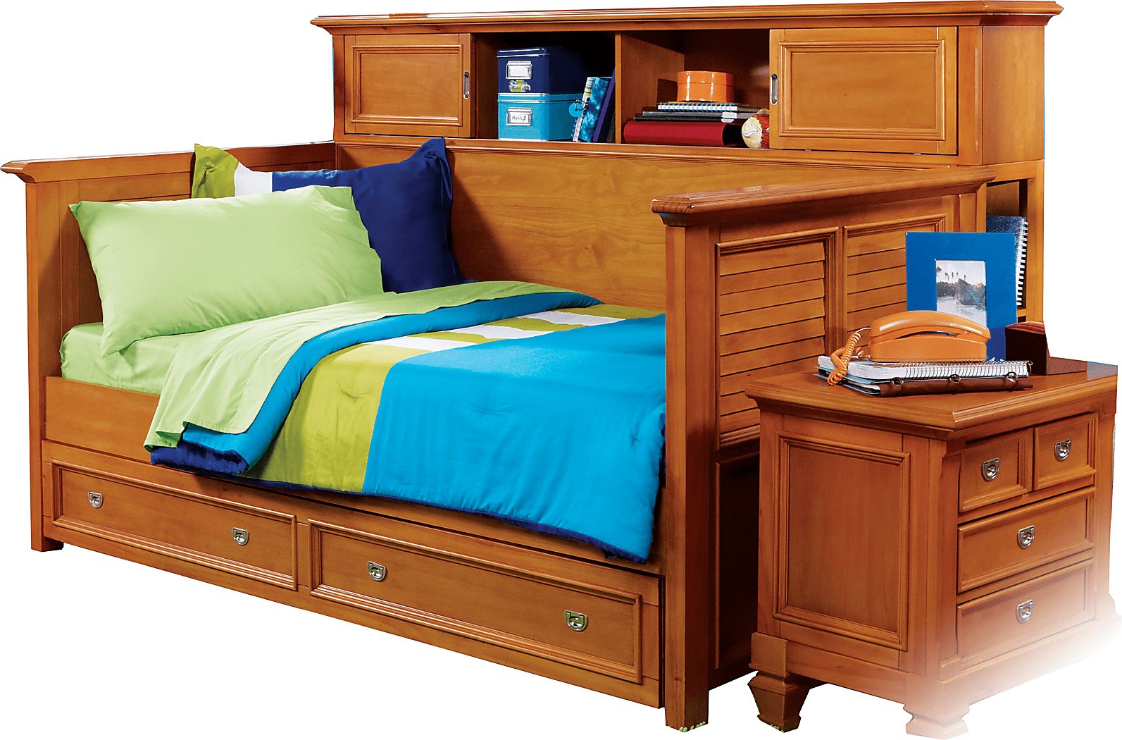 Belmar Pine 4 Pc Bookcase Daybed Rooms To Go