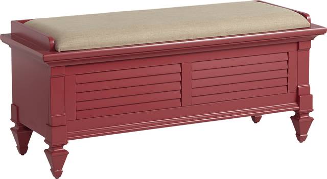 Belmar Red Storage Bench - Thumbnail - Image 1