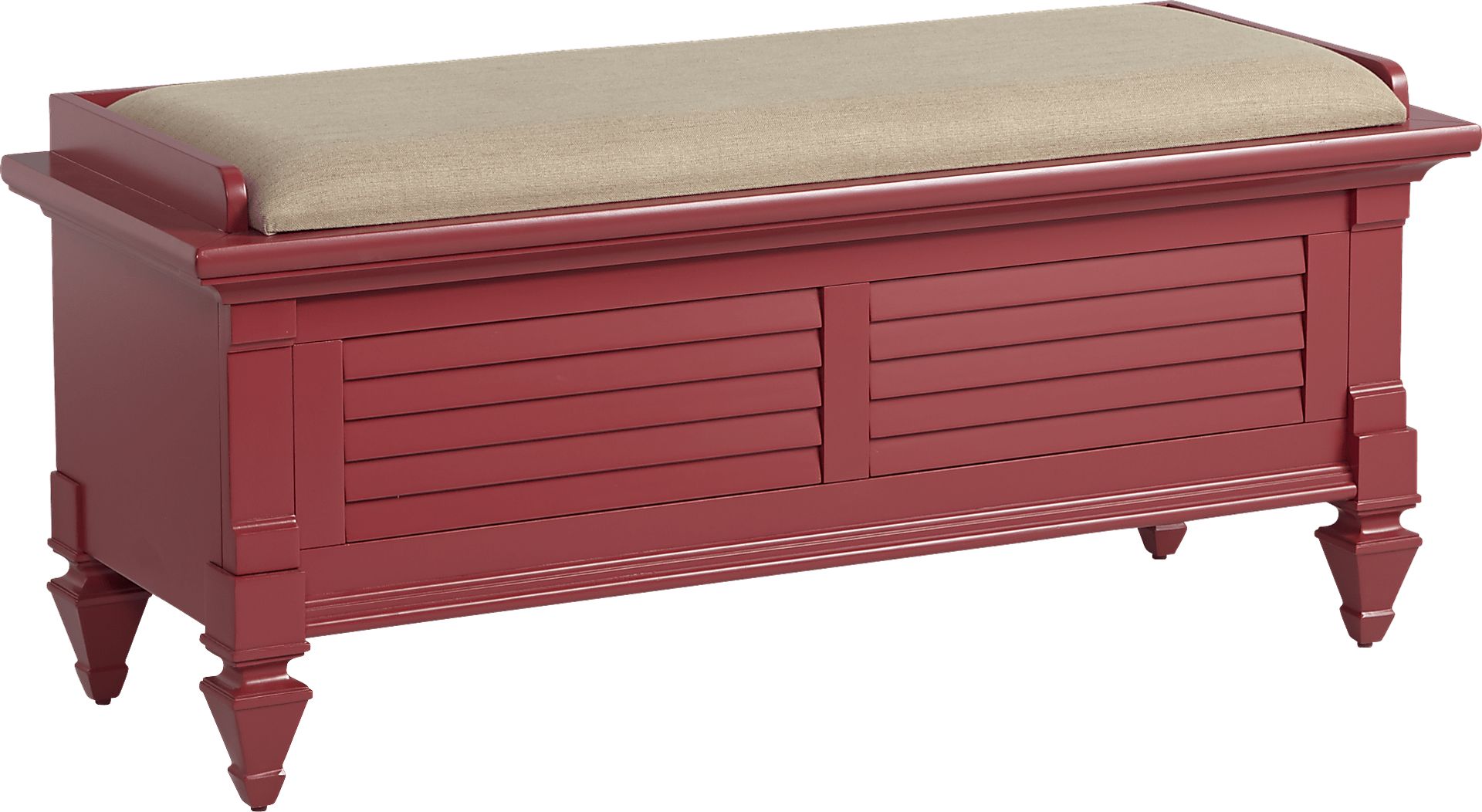 Belmar Red Storage Bench - Image 1