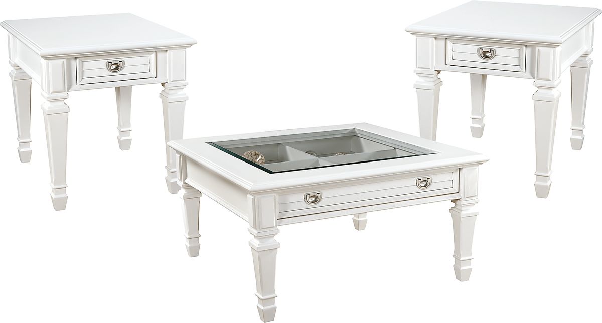 Belmar White Colors,White 3 Pc Table Set Rooms to Go