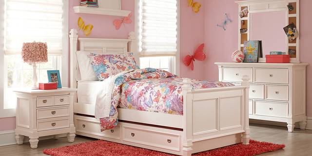 Kids Belmar White 5 Pc Full Poster Bedroom - Thumbnail - Image 1
