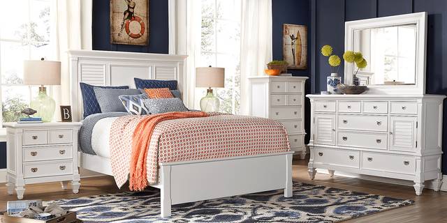 Belmar White 8 Pc Queen Bedroom - Thumbnail - Image 1