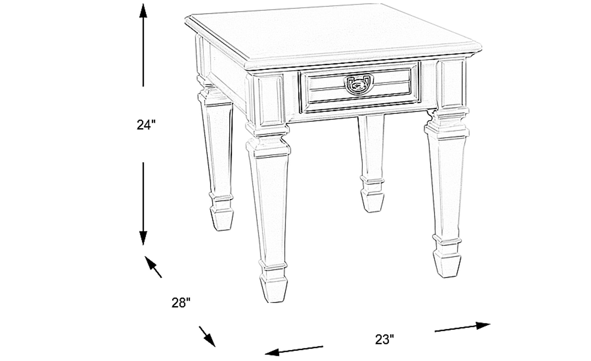 Dimension Image. Please refer to the Dimension Tab on this page for dimension details.