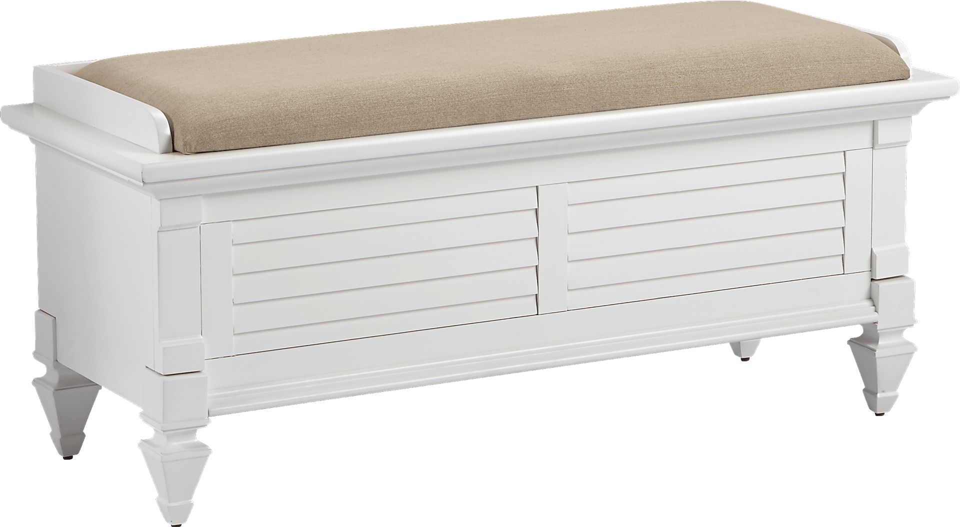 Belmar White Storage Bench - Image 1