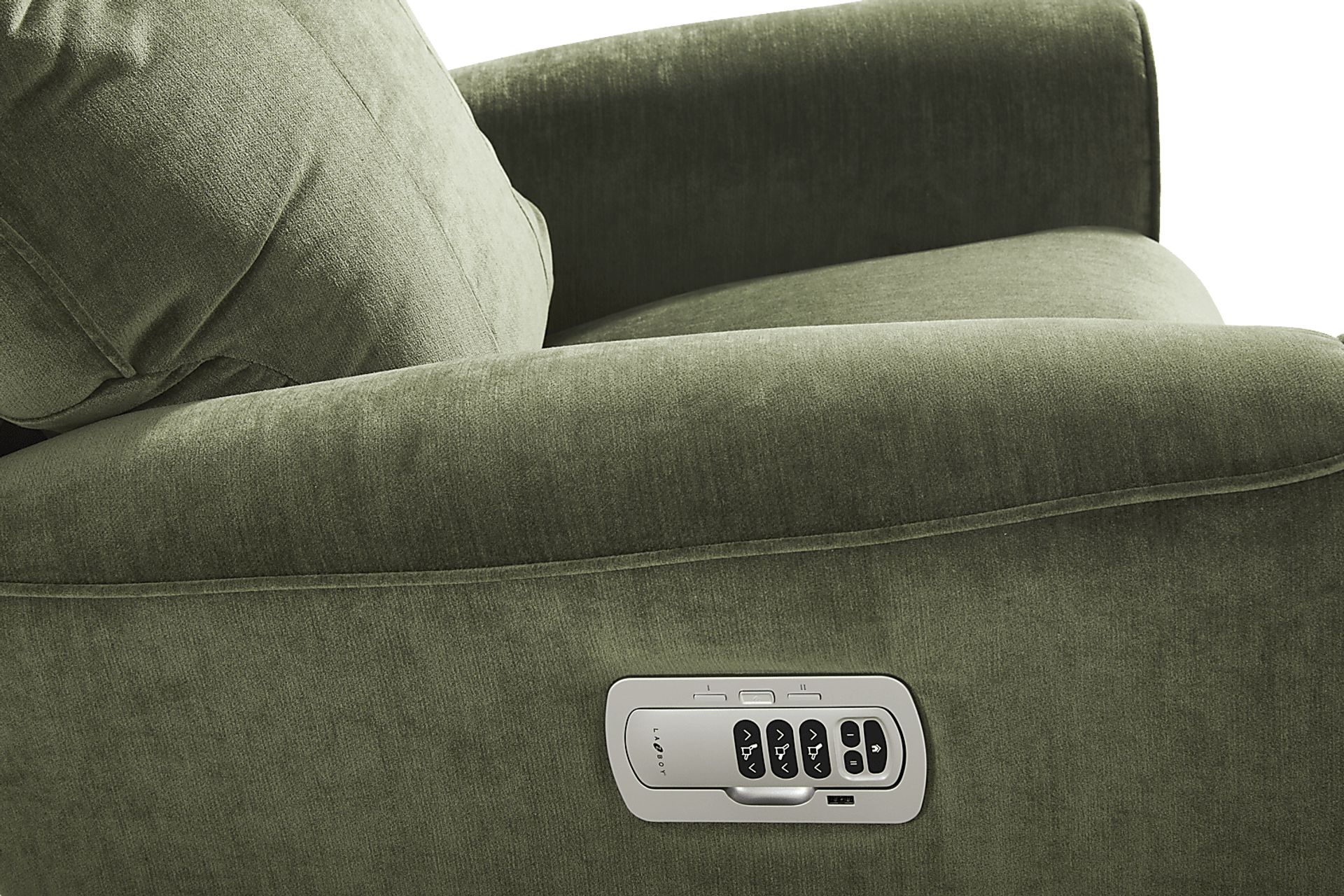 Belmont III Green Dual Power Recliner - Image 5