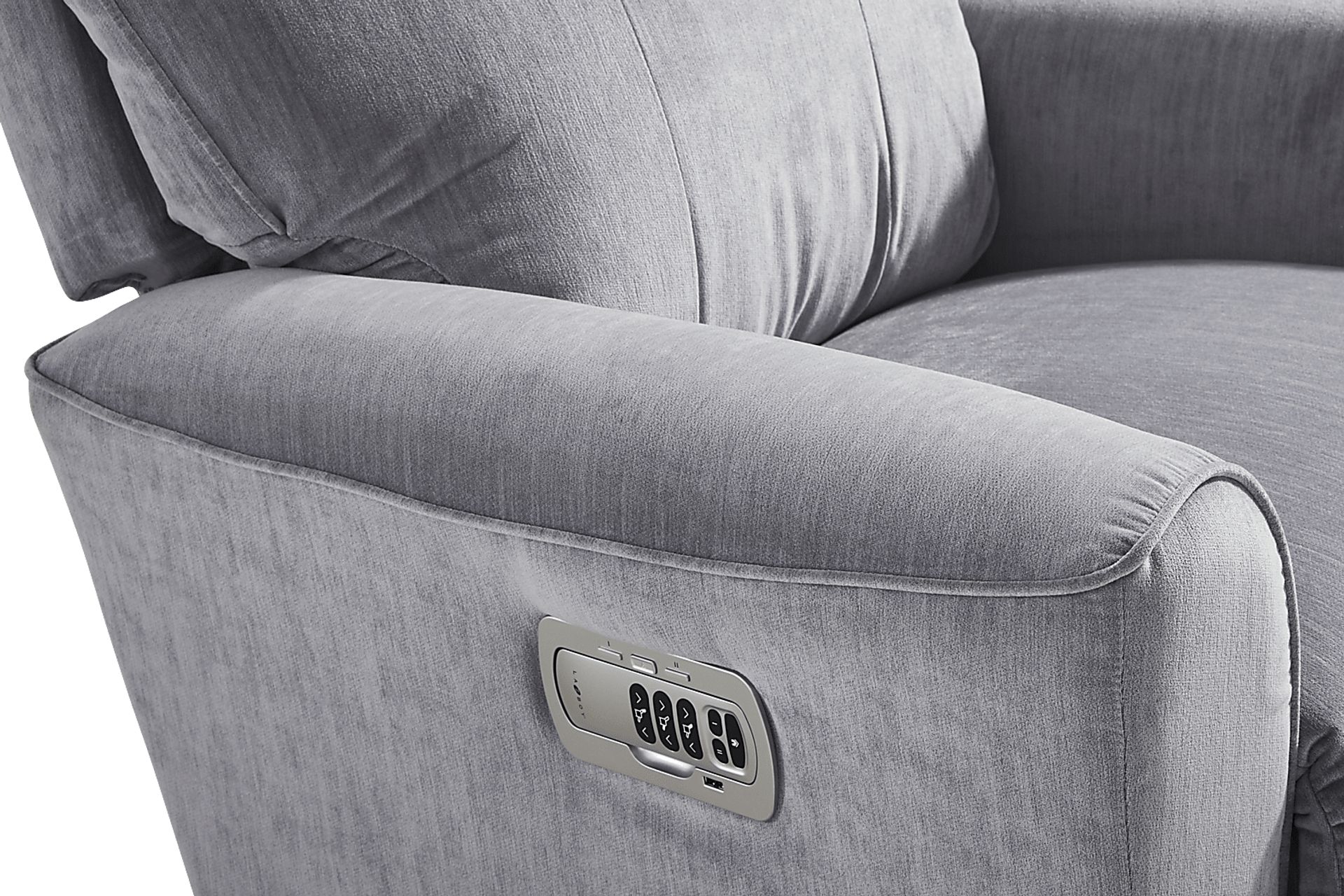 Belmont III Slate Blue Dual Power Recliner - Image 4