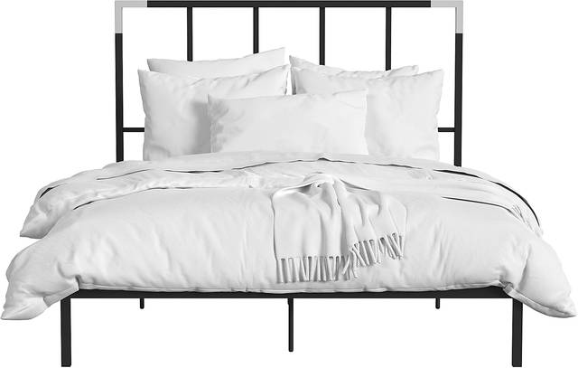 Beloak Black Queen Platform Bed - Thumbnail - Image 4