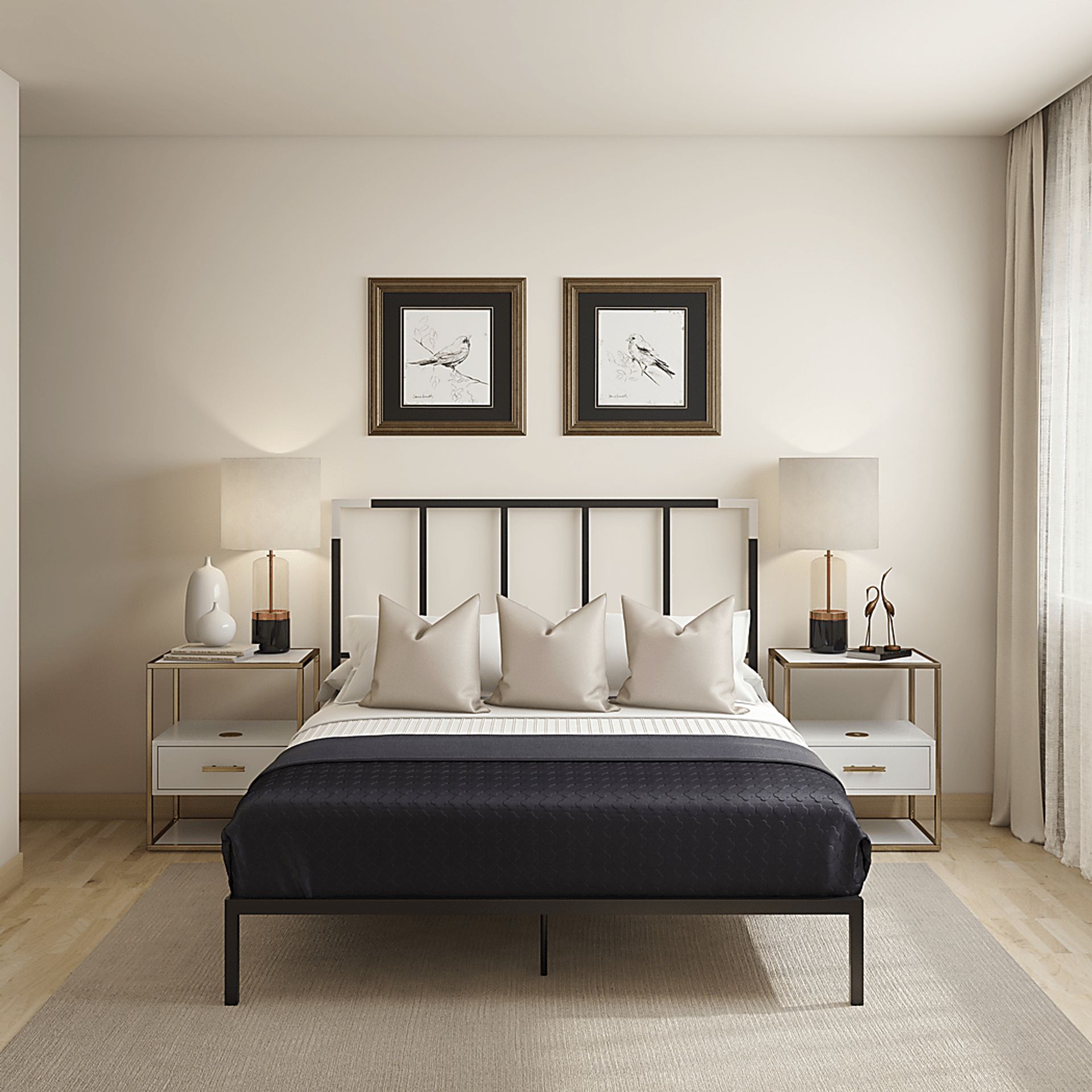 Beloak Black Queen Platform Bed - Image 8