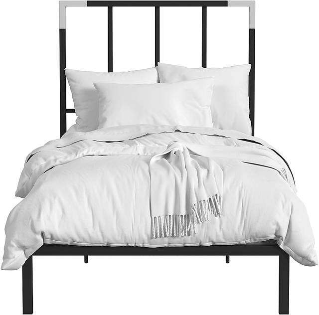 Beloak Black Twin Platform Bed - Thumbnail - Image 2