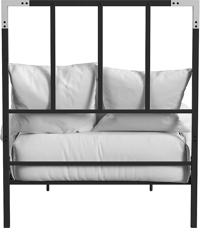 Beloak Black Twin Platform Bed - Thumbnail - Image 4