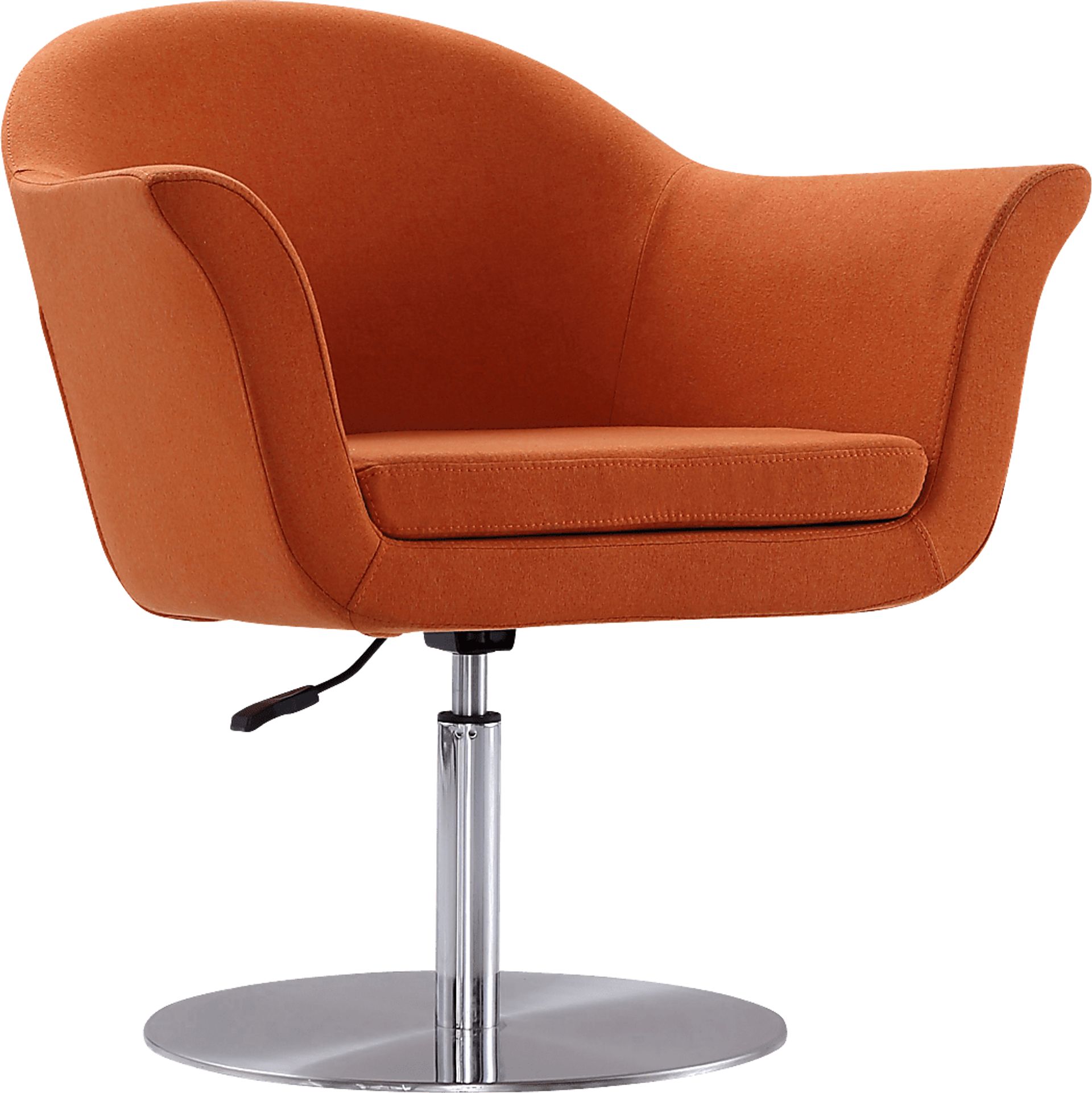 Belon Orange Swivel Accent Chair - Image 1