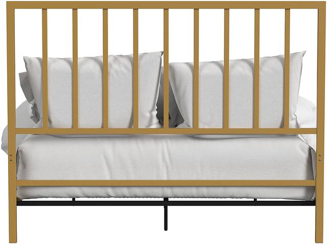 Belorna Gold Queen Platform Bed - Thumbnail - Image 3