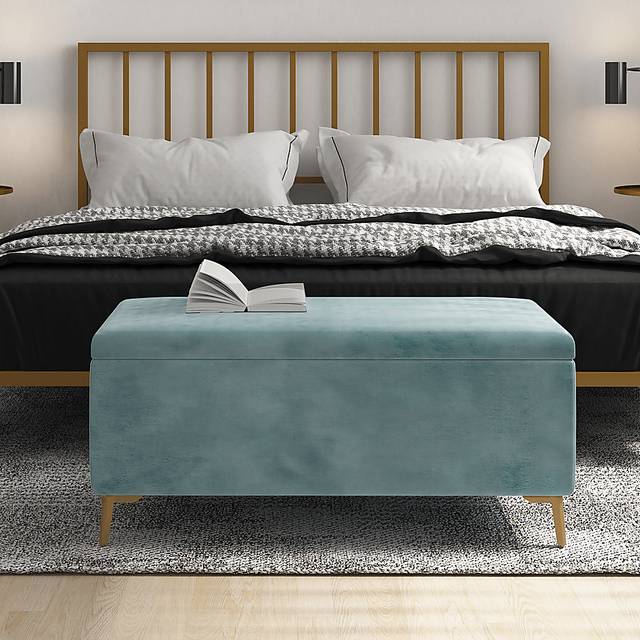 Belorna Gold Queen Platform Bed - Thumbnail - Image 8