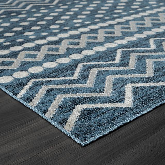 Belpine Navy 5' x 7' Rug - Thumbnail - Image 6