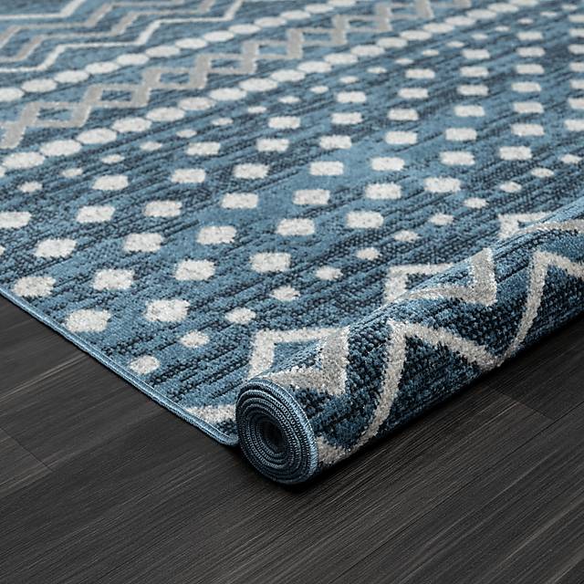 Belpine Navy 5' x 7' Rug - Thumbnail - Image 7