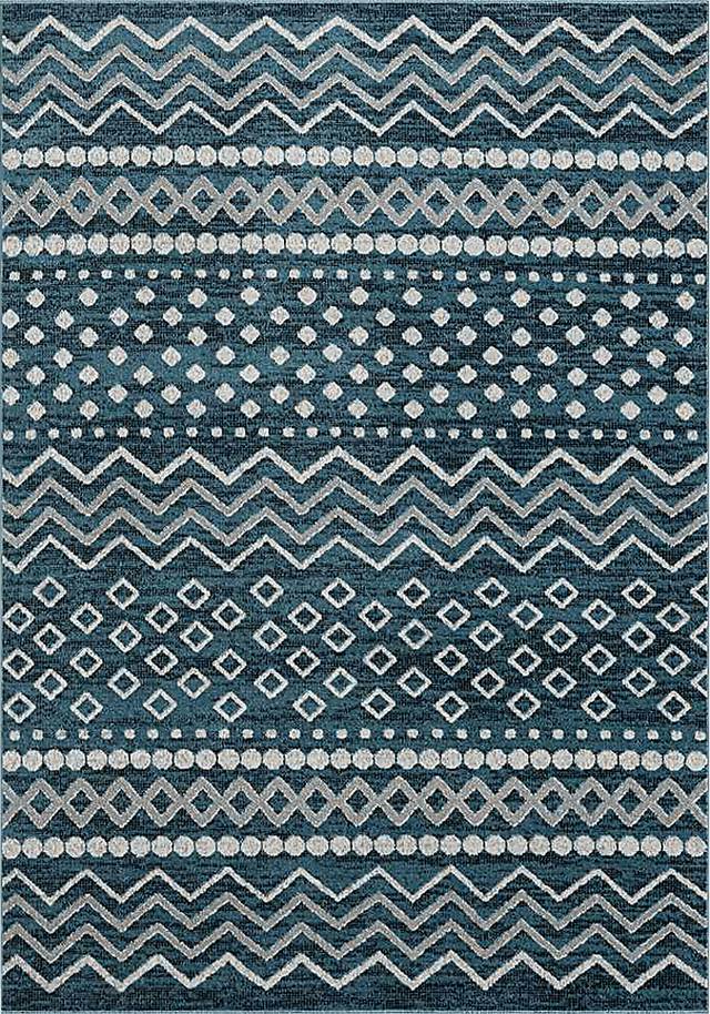 Belpine Navy 5' x 7' Rug - Thumbnail - Image 1