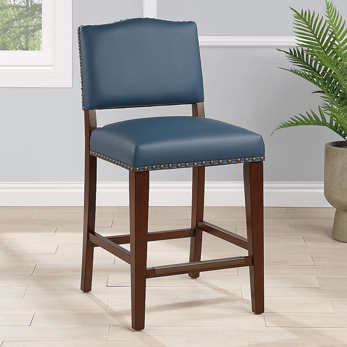 Belplain Blue Counter Stool Rooms To Go