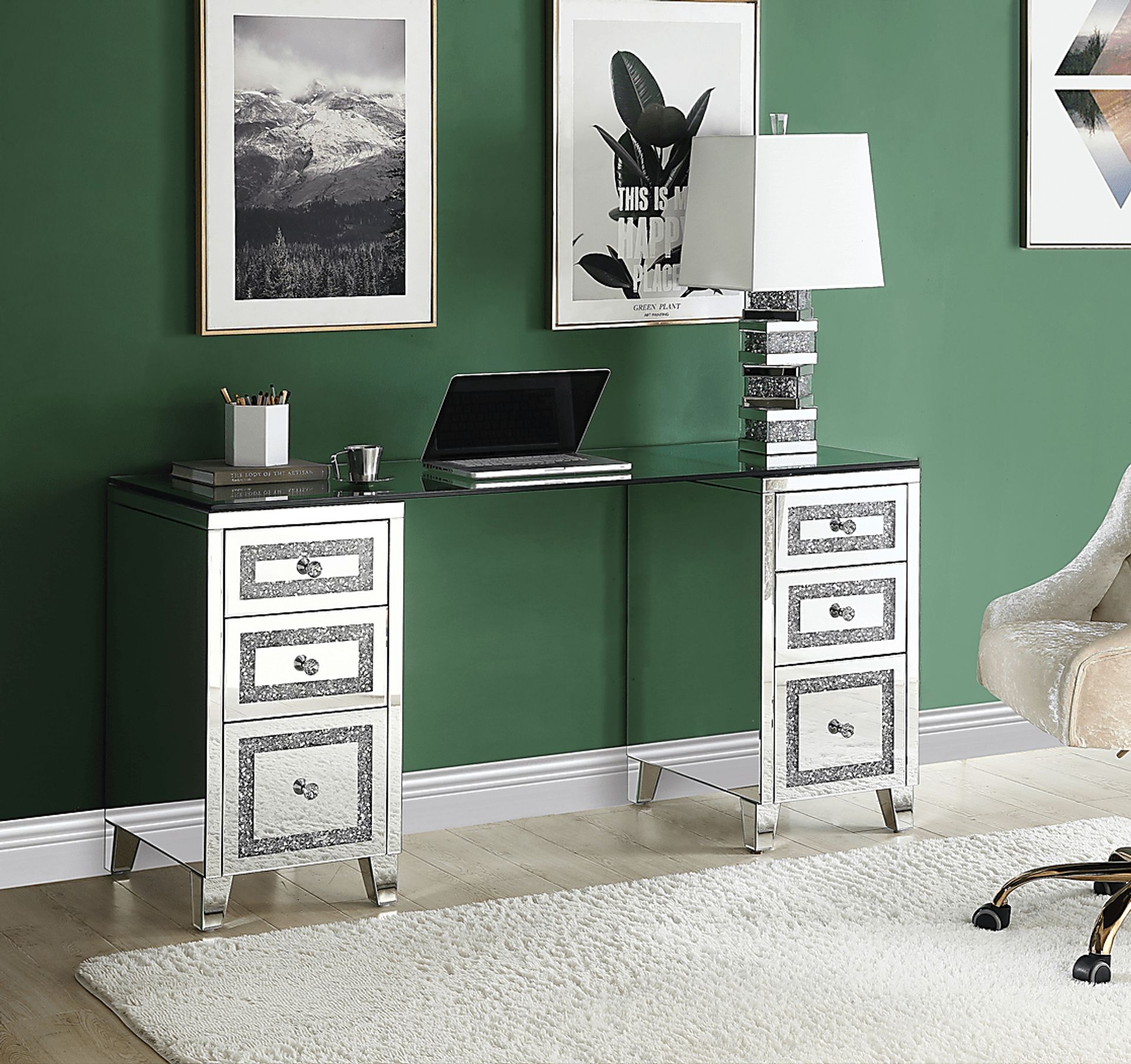 Belquin Silver Desk - Image 2
