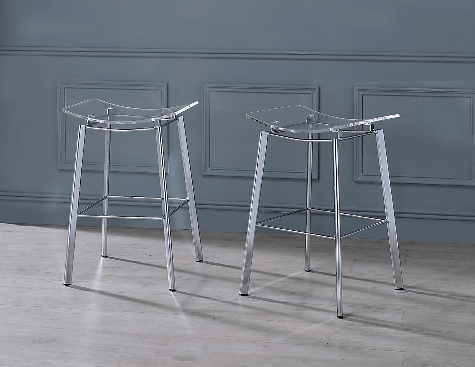 Belriban Chrome Bar Stool, Set of 2 - Image 2