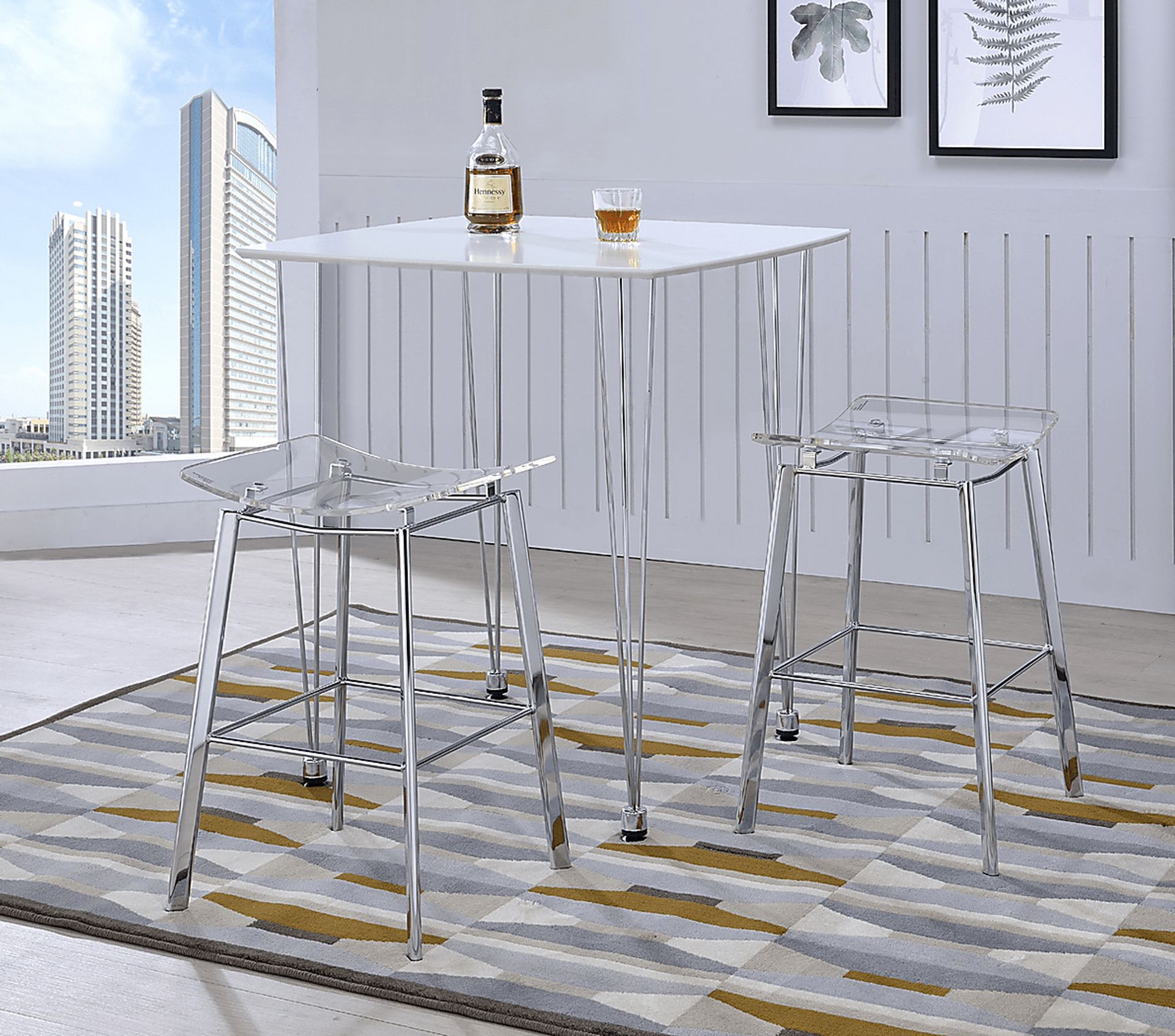 Belriban Chrome Bar Stool, Set of 2 - Image 3