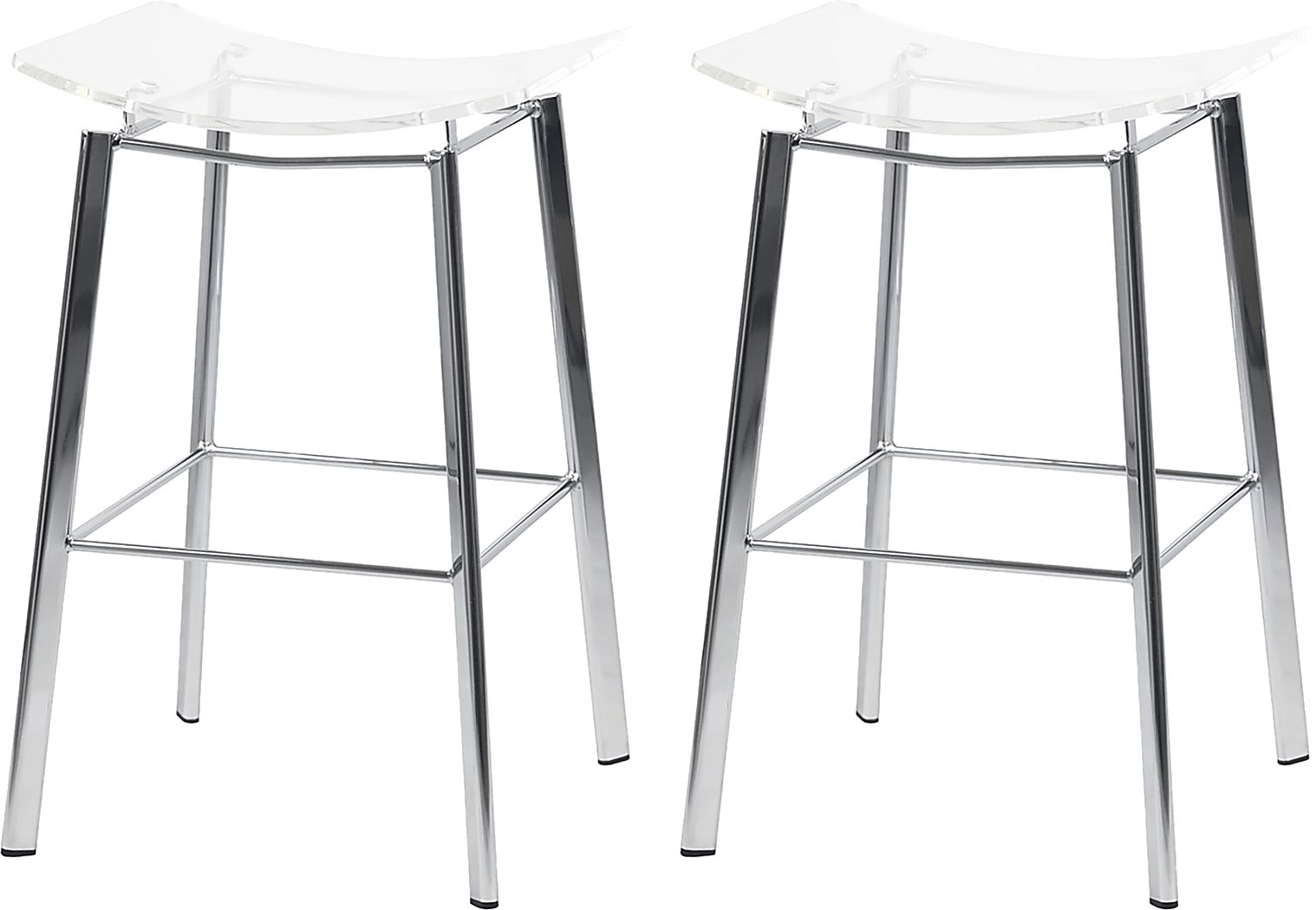 Belriban Chrome Bar Stool, Set of 2