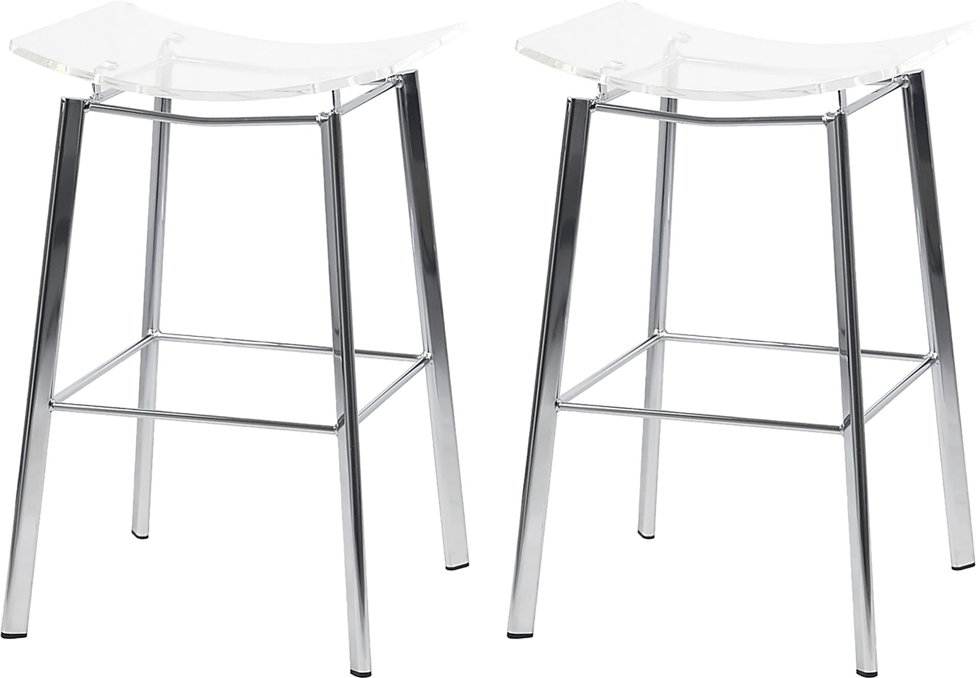 Belriban Chrome Bar Stool, Set of 2 - Image 1