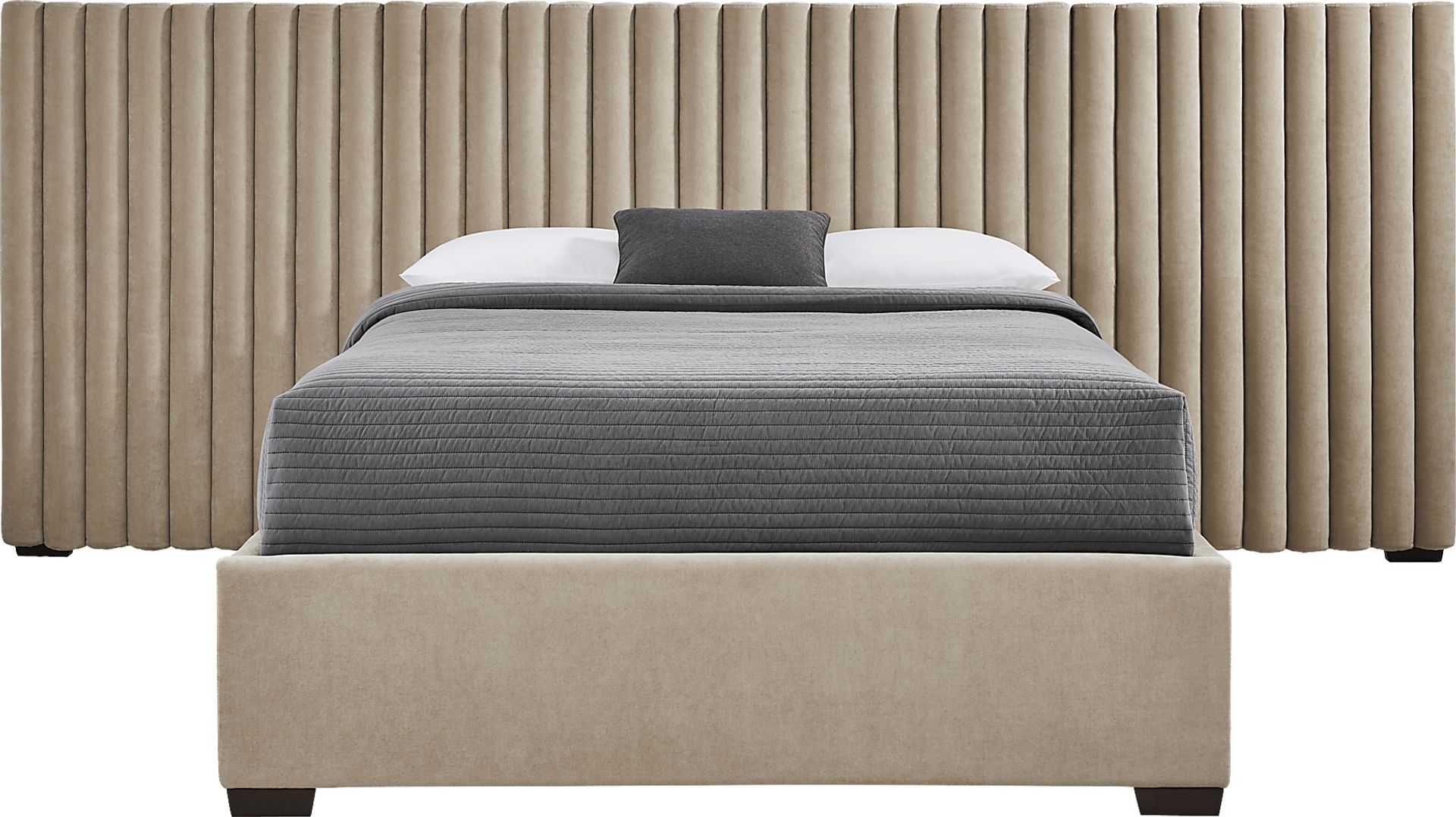 Belvedere Beige 4 Pc Queen Upholstered Wall Bed - Image 1