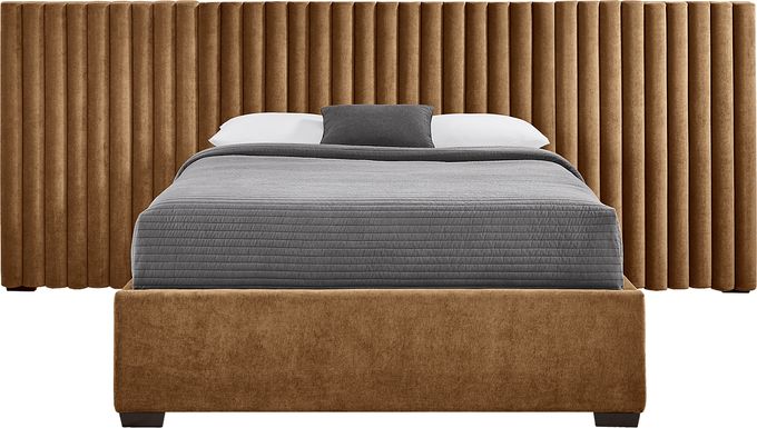 Belvedere Cognac 4 Pc King Upholstered Wall Bed